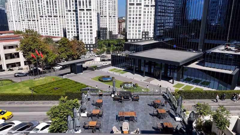 View over the Maslak skyline from the terrace